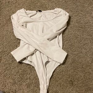 White long sleeved body suit